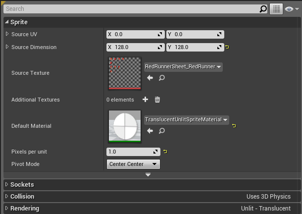 Sprite Settings